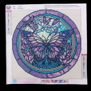 Purple and Blue Butterfly Diamond Painting Kit Complete/Sealed